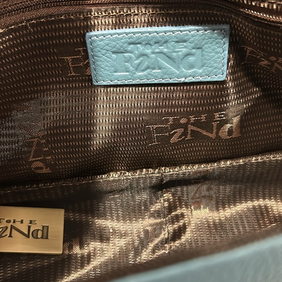 Perfect condition leather handbag Cute studs and chain on the strap. - Picture 8 of 10